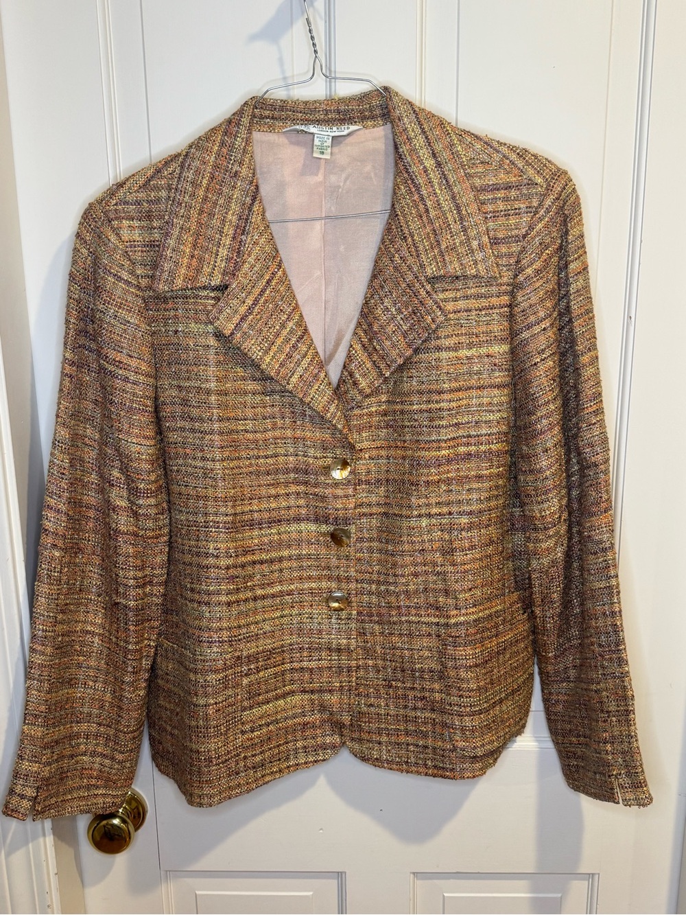 Austin Reed Multicolor Tweed Blazer in Warm Earth Tones